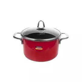 Кастрюля высокая эмалированная KOCHSTAR 3,7л 20см (красный)