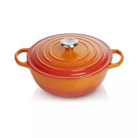 Казан 4л,26см Le Creuset La Marmite чугун,оранжевый,для индукции,духовки (Flame)