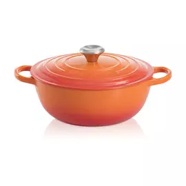 Казан 7л,32см Le Creuset La Marmite чугун,оранжевый,для индукции,духовки (Flame)
