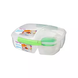 Контейнер 3-х секционный 2л с баночкой (цвета в ассортименте)