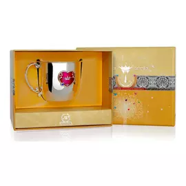 Кружка детская "Сердце" с эмалью+футляр