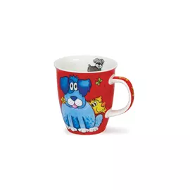 Кружка Dunoon "Собаки и щенки.Невис" 480мл (красная)