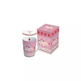 Кружка с крышкой "Lovely Cake" п/к