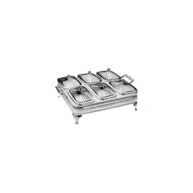 Мармит для 6-ти блюд с крышками Queen Anne 47х35х15см,сталь,посеребрение