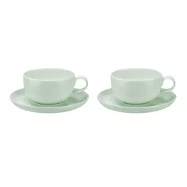 Набор чашек чайных с блюдцем Portmeirion "Выбор Портмейрион" 250мл, 2шт, (зеленый)