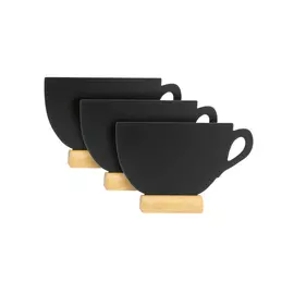 Набор досок "Чашка" 3шт на деревянной основе, маркер