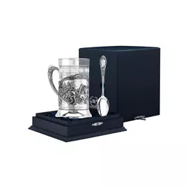 Набор из 3пр для чая "Тройка" черн+футляр