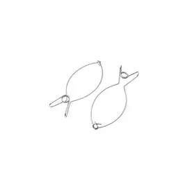 Набор из 6 зажимов для рулетов 10х4см, сталь 18/10