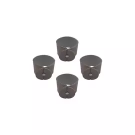 Набор колец для салфеток 4шт, кожа, цвет-пепельная роза