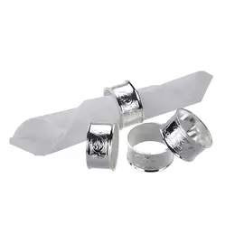 Набор колец для салфеток Queen Anne 4,5см,сталь,посеребрение, 4шт