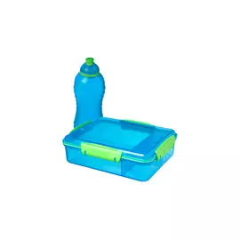 Набор контейнер с разделителями 975мл и бутылка 330мл (цвета в ассортименте)