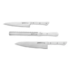 Набор кухонных ножей Samura "Самура Харакири", 3шт (белый)