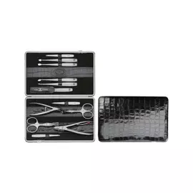 Набор маникюрный в кожаном футляре, отделка крокодил, цвет чёрный, 12 предметов, «Twinox», 97053-004, ZWILLING J.A. HENCKELS, Германия