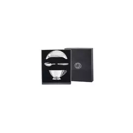 Набор "Медовый" посеребренный (чашка+блюдце+ложка) + футляр