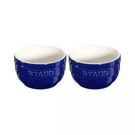 Набор рамекинов 200мл, d8см, 2шт, Staub керамика, тёмно-синий, для духовки