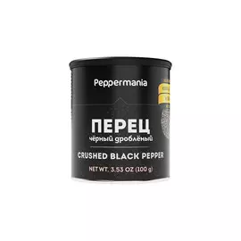 Перец Peppermania "Черный дробленый", банка 100г