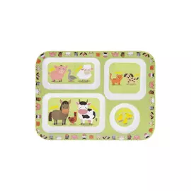 Поднос-менажница детская Ферма 30,5х23см