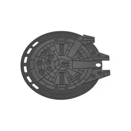 Подставка под горячее Le Creuset "Millennium Falcon Star Wars" 20см, силикон, серый (Flint)