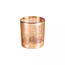 Подсвечник 7,9см "Листья" (розово-золотой)