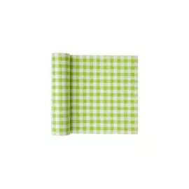 Салфетка подстановочная 12шт "Май драп" (фисташковый-клетка)
