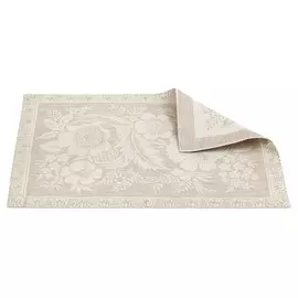 Салфетка жаккардовая "Лесной букет" 36х51см, бежевая, полулен