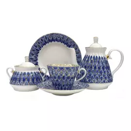 Сервиз чайный 6/20 "Незабудка" (м.р.) "Лучистая"