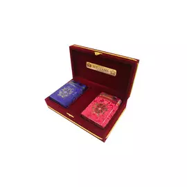 Шкатулка бархатная с чаем 2х150гр (красный)