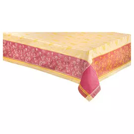 Скатерть с ажуром 170/140 "Летняя" желто-фиолетовая