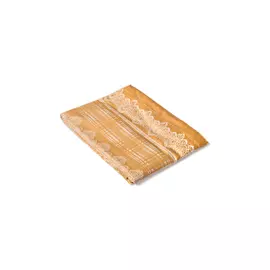 Скатерть жаккард с ажуром 170/140 "Кружевная" (бежевый)