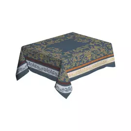 Скатерть жаккардовая Василиса "Волга" 140х220см синий, 100% хлопок, п/у