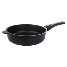 Сковорода со съемной ручкой АМТ 24см, h-7см антипригарная, для индукции, духовки