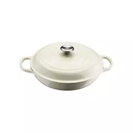 Сотейник 3,2л,30см Le Creuset чугун,кремовый,для индукции,духовки (Creme)