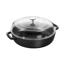 Сотейник со стеклянной крышкой Staub 28см (черный)