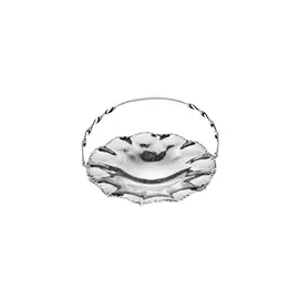 Сухарница "Корзинка" с ручкой Queen Anne 23см,сталь,посеребрение (волнистый борт)