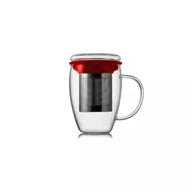Термокружка для заваривания с крышкой 400мл "Wonder" (красный)