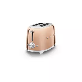 Тостер на 2 ломтика SMEG TSF01RGEU, розовое золото