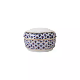 Туалетная коробочка "Кобальтовая сетка" "Овальная"