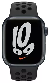 Apple Watch Nike Series 7 GPS 41mm Midnight Aluminum Case with Anthracite (Черный)