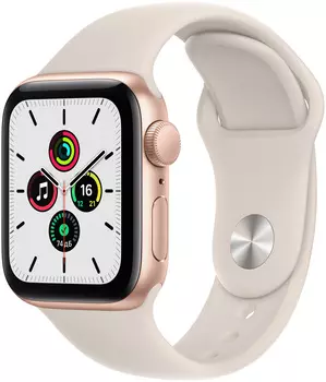 Часы Apple Watch SE 44mm Aluminum Case with Sport Band (2021) (Розовое золото)