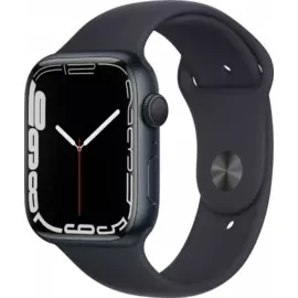 Часы Apple Watch Series 7 45mm Aluminum Case with Sport Band (Черный)