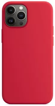 Чехол силиконовый матовый для iPhone 13 Pro (Красный)