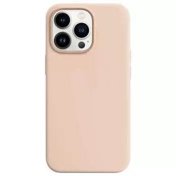 Чехол силиконовый матовый для iPhone 14 Pro Max (Бежевый)