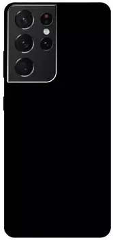 Чехол силиконовый матовый для смартфона Samsung Galaxy S21 Ultra (Черный)