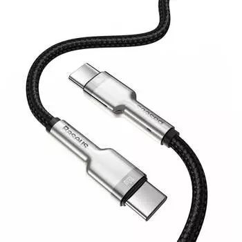 Кабель Baseus Cafule Series Metal Data Cable Type-C to Type-C 100W 1m (Черный)