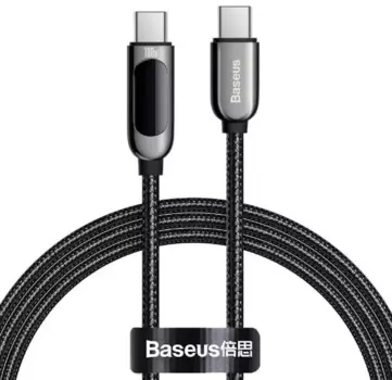 Кабель Baseus Display Fast Charging Data Cable Type-C to Type-C 100W 1m