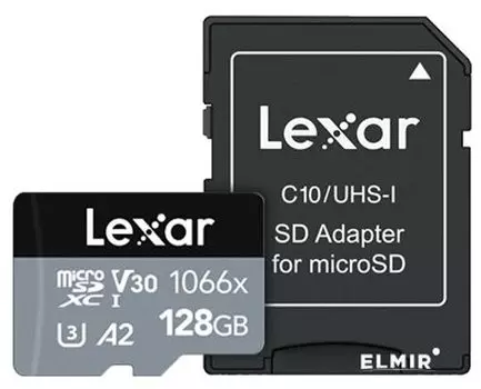 Карта памяти Lexar 1066X 128gb (Серый)