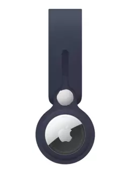 Ремешок AirTag (кожа) бол. (Синий)