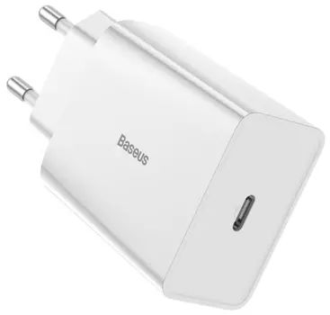 Сетевое зарядное устройство Baseus Speed Mini QC Quick Charger 1C 20W EU (CCFS-SN02) (Белый)