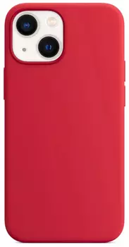 Силиконовый чехол MagSafe для iPhone 13 mini (Красный)