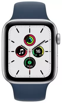 Умные часы Apple Watch SE 44mm Aluminum Case with Sport Band (2021) (Серебристый)
